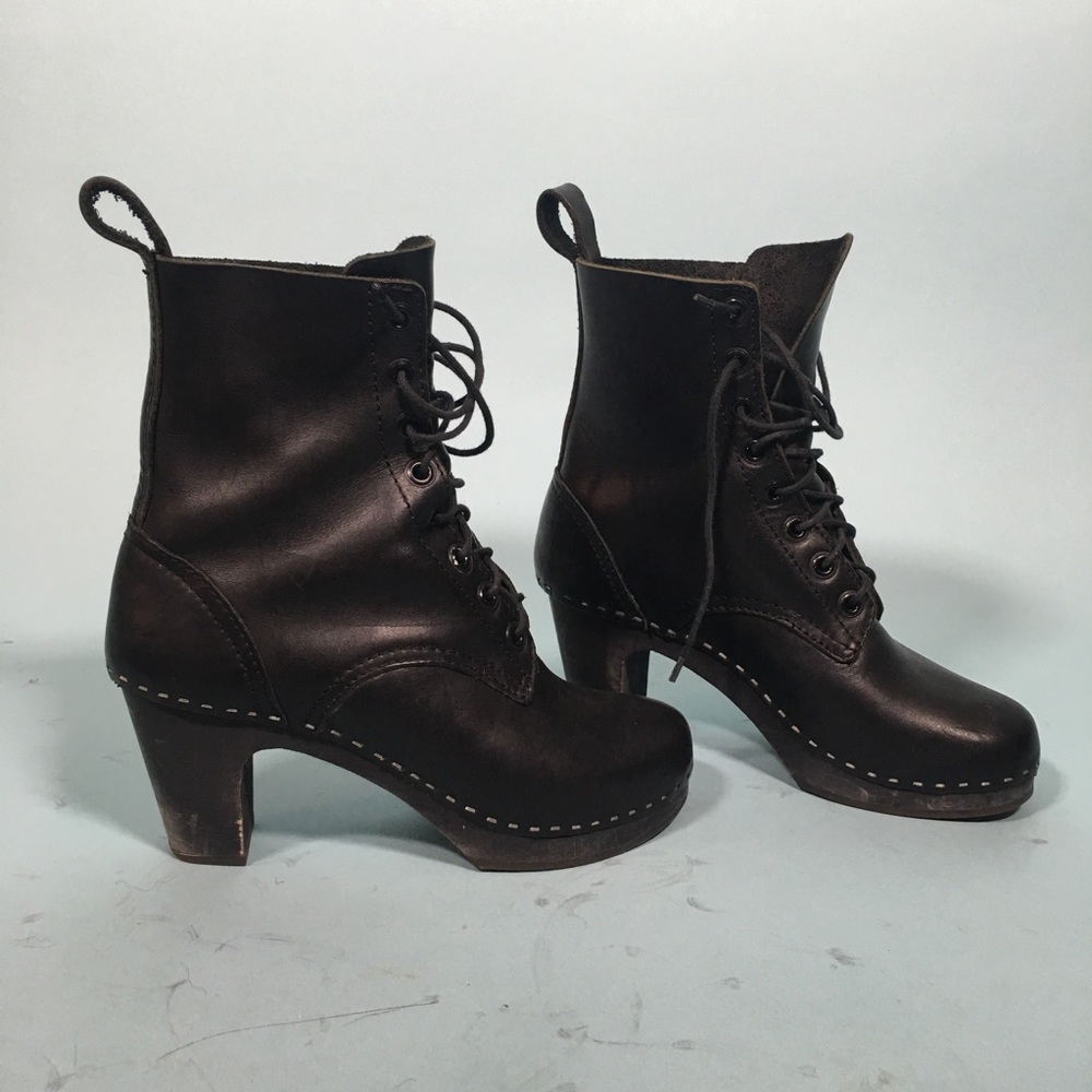 Black Leather Swedish Hasbeens Boots